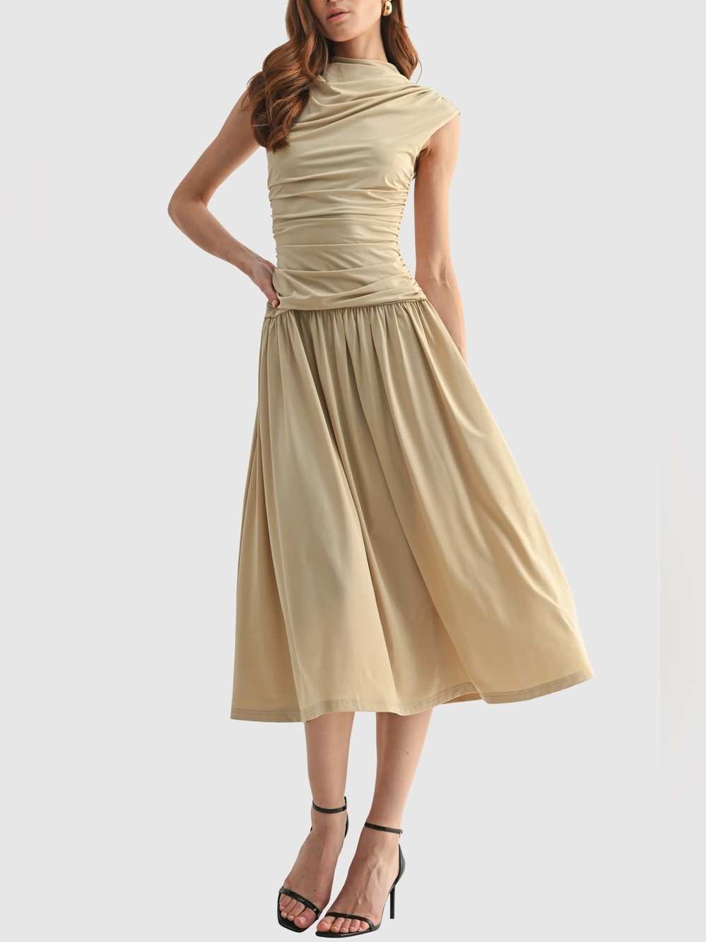 Mila Mae Dropwaist Midi Dress Small B1234